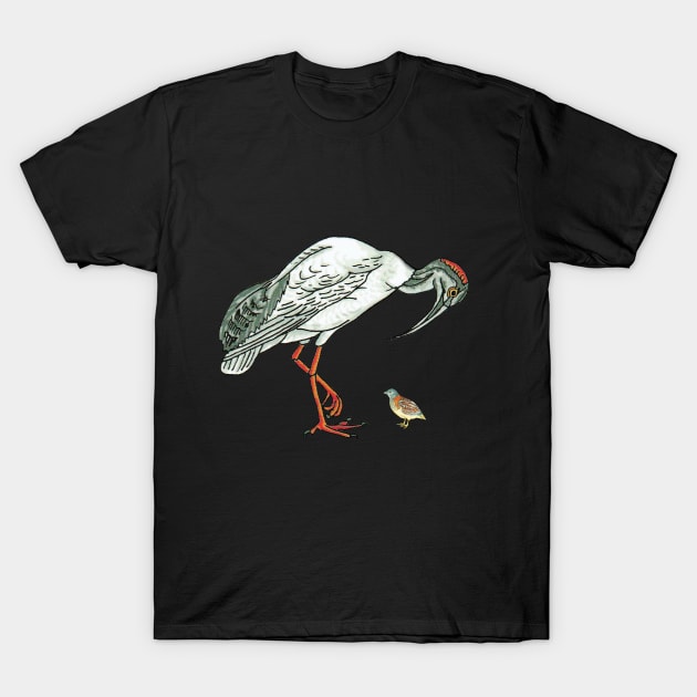 Australian Bin Chicken with Button Quail T-Shirt by VibeCeramicStudios